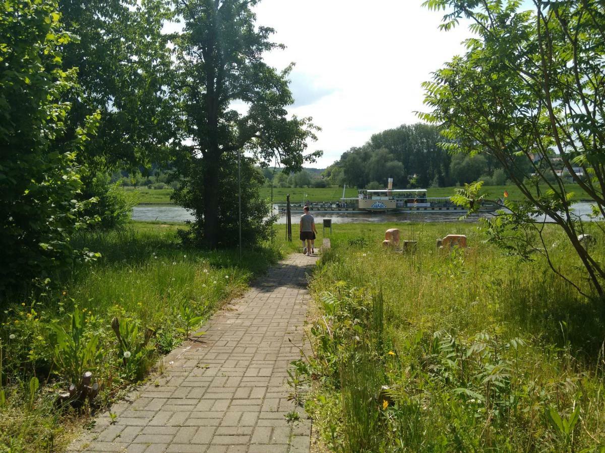 Pension Elbkiosk Kleinzadel Kültér fotó